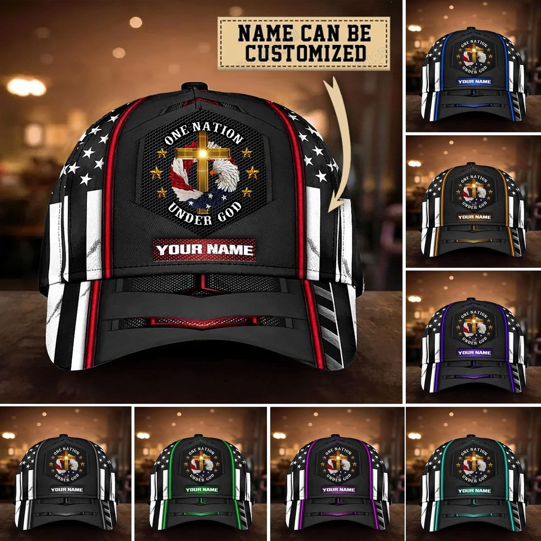 Golden Cross Patriotic Eagle Cap 3D | Brosvet