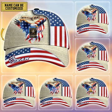 Custom Name Veterans Baseball Hat Men’s Cap Great Gift for Veterans Day Memorial Day CAP2110202501