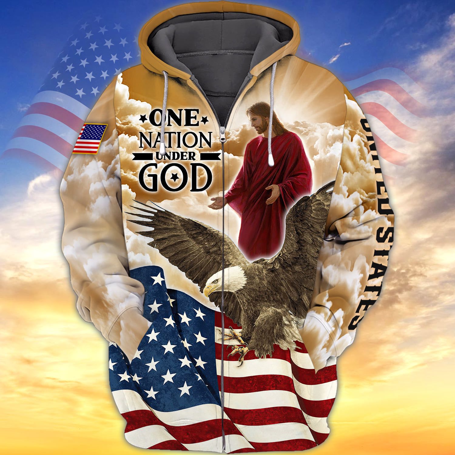Premium One Nation Under God Hoodie VN160905