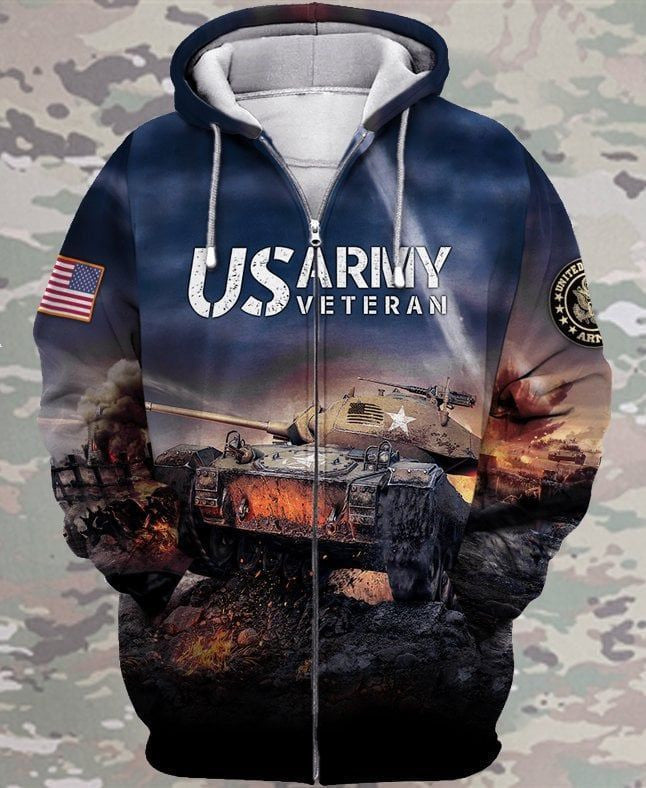 Premium Unique US Army Veteran Hoodie Ultra Soft and Warm VNVN171210DS