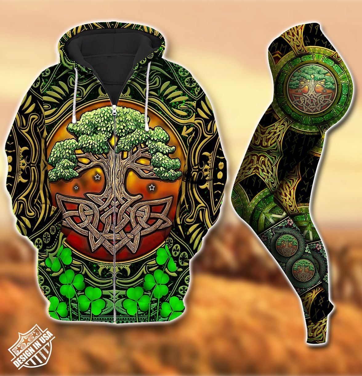 Premium Unique Tree Of Life Hoodie And Legging Ultra Soft and Warm-VNVN090196DP