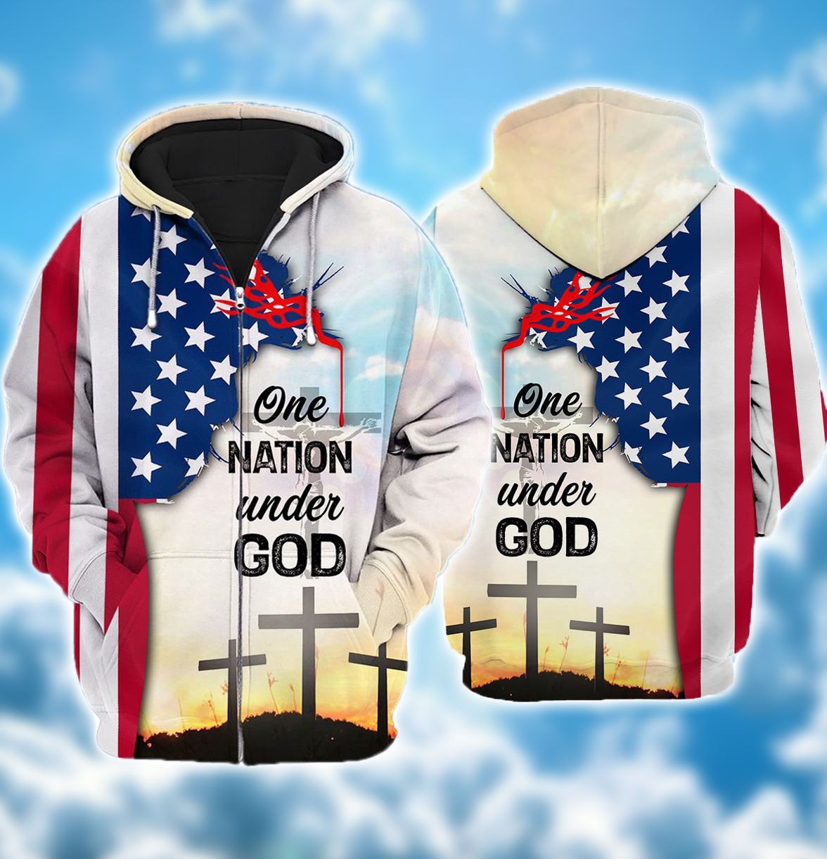 Premium Unique God Zip Hoodie Ultra Soft and Warm VNVN220108SA