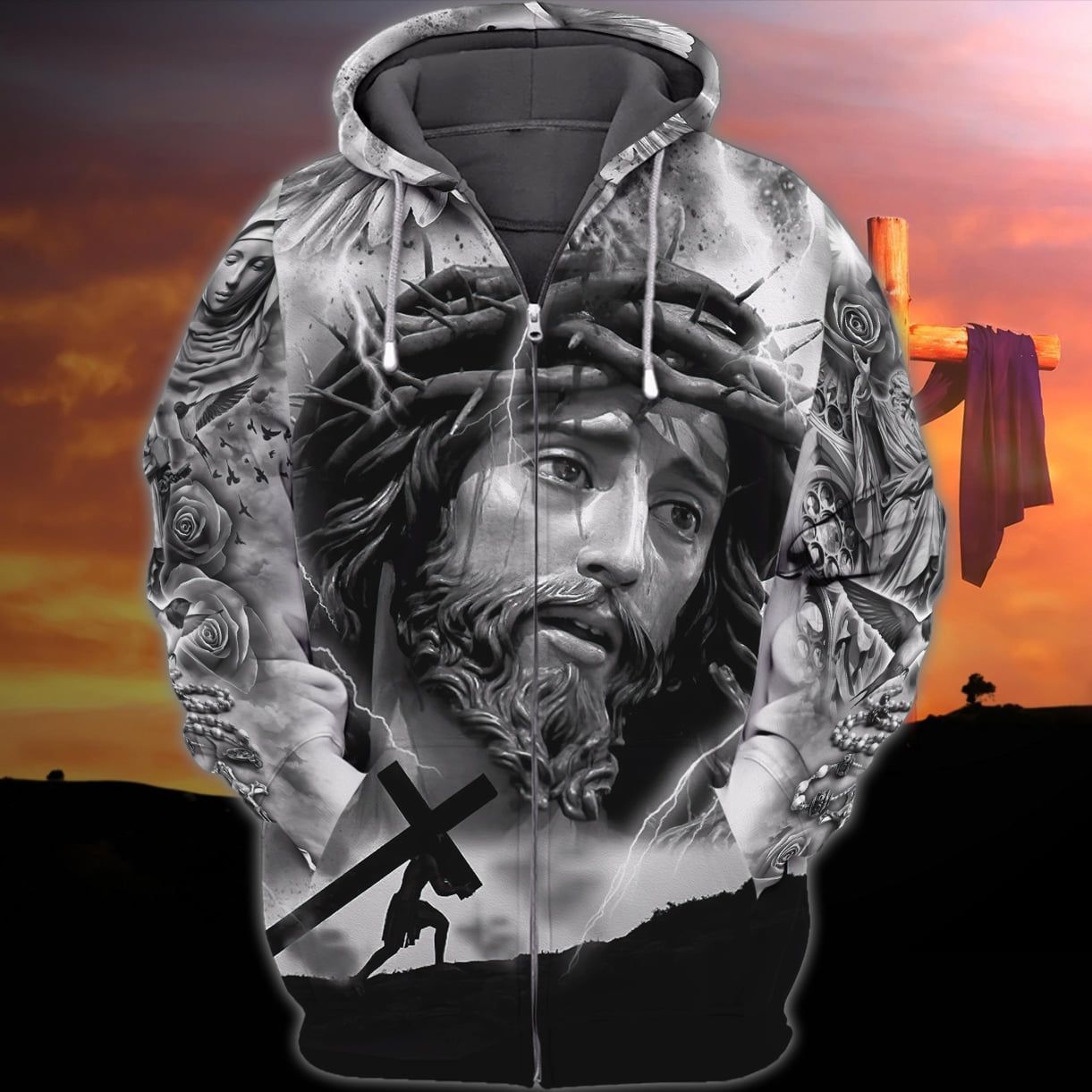 Premium Unique God Zip Hoodie Ultra Soft and Warm-VNVN010221DS