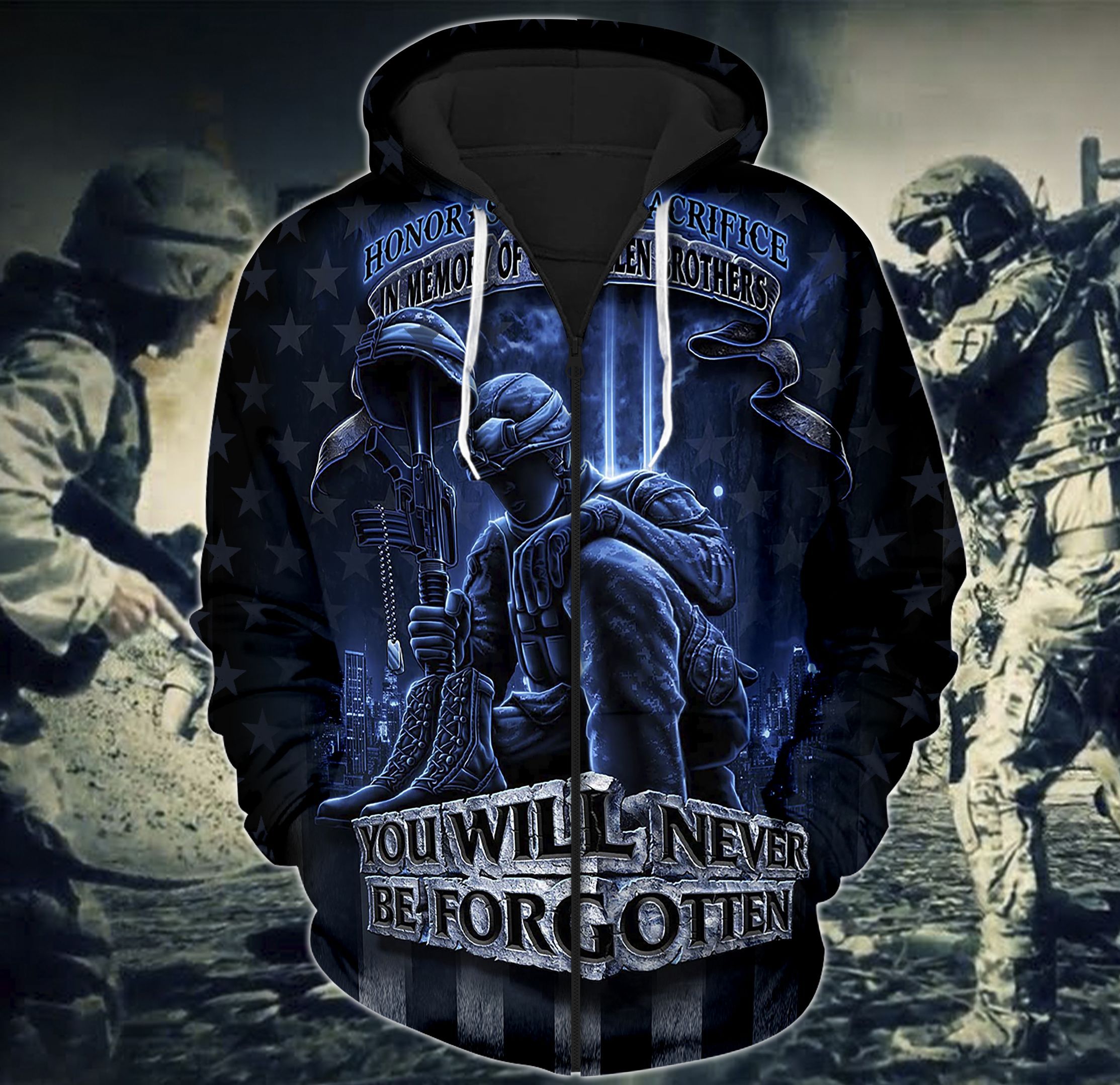 Premium Unique Veteran Zip Hoodie Ultra Soft and Warm-VNVN010222DS