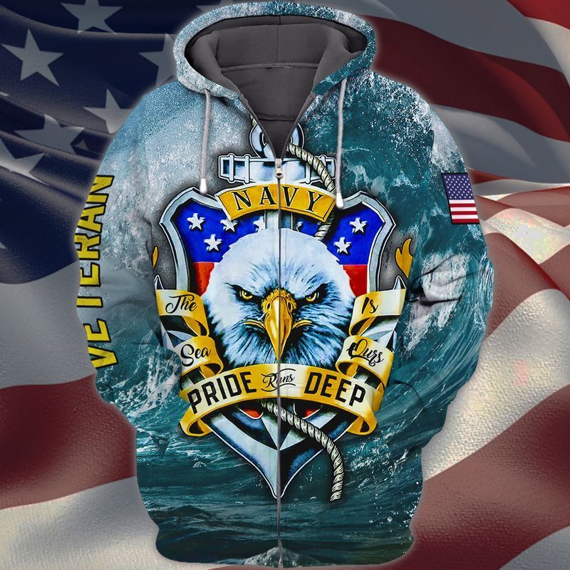 Premium Unique Veteran Zip Hoodie Ultra Soft and Warm LTANT090306DS