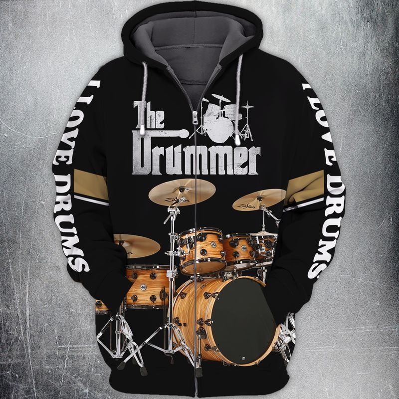 Premium Unique Drumer Zip Hoodie Ultra Soft and Warm VN250399DS