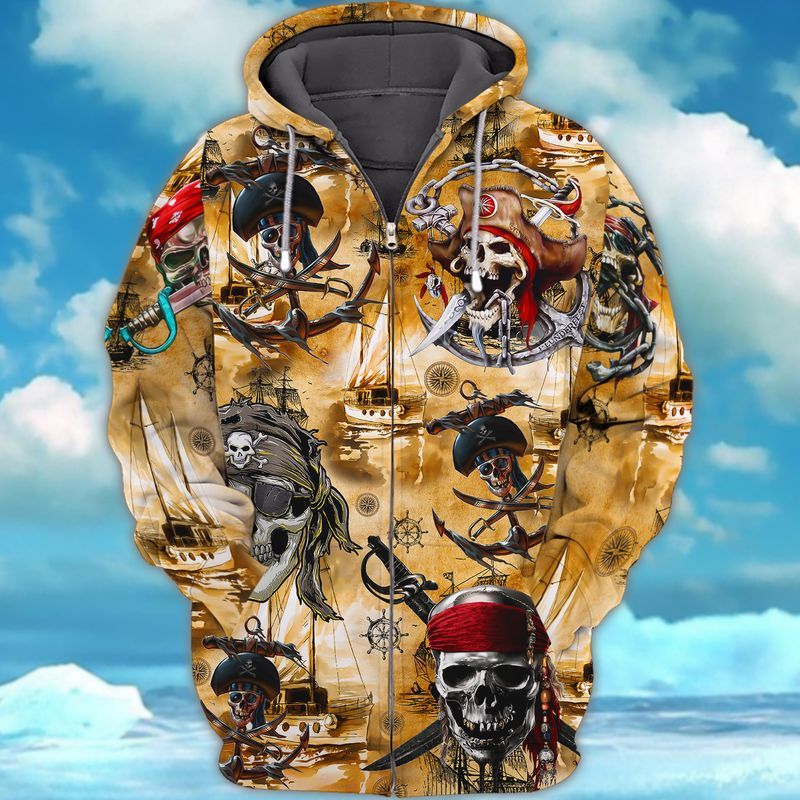 Premium Unique Pirates Zip Hoodie Ultra Soft and Warm VN250333DS