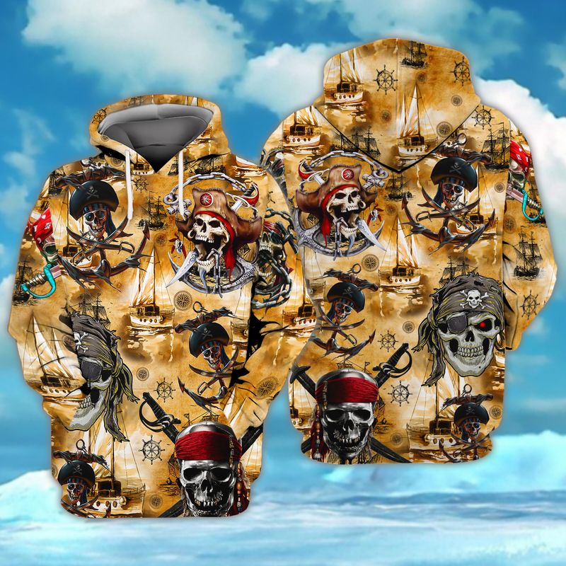 Premium Unique Pirates Zip Hoodie Ultra Soft and Warm VN250333DS