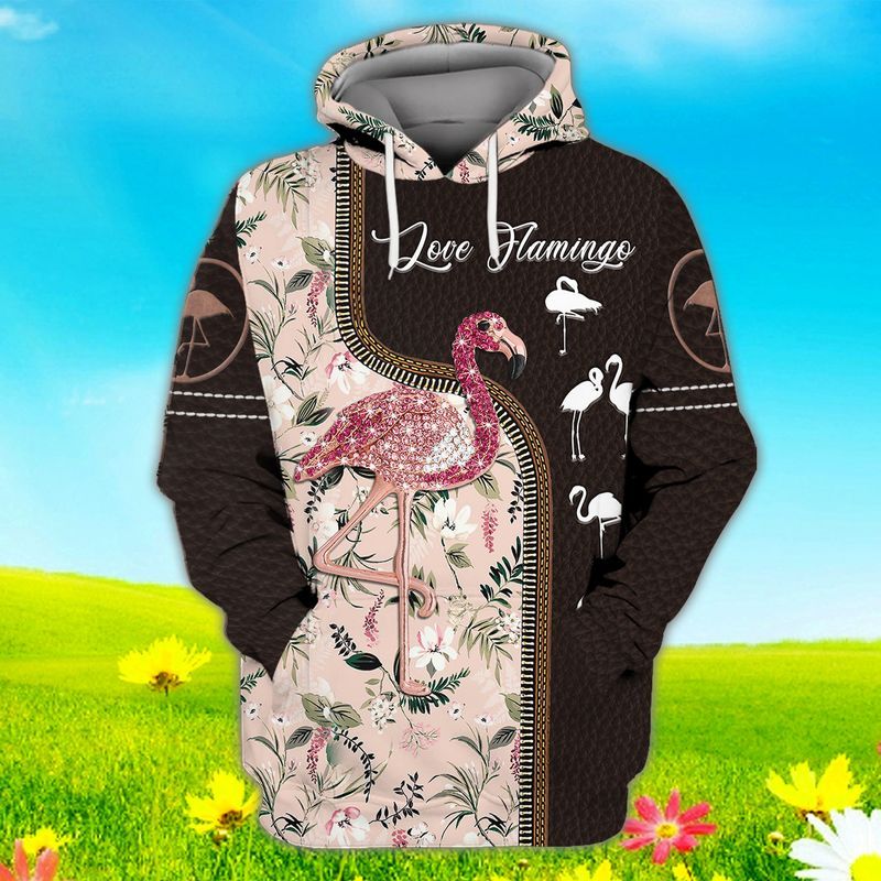 Premium Unique Flamingo Zip Hoodie Ultra Soft and Warm VN250335DS