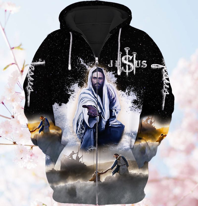 Premium Unique Jesus Zip Hoodie Ultra Soft and Warm VN050409DS