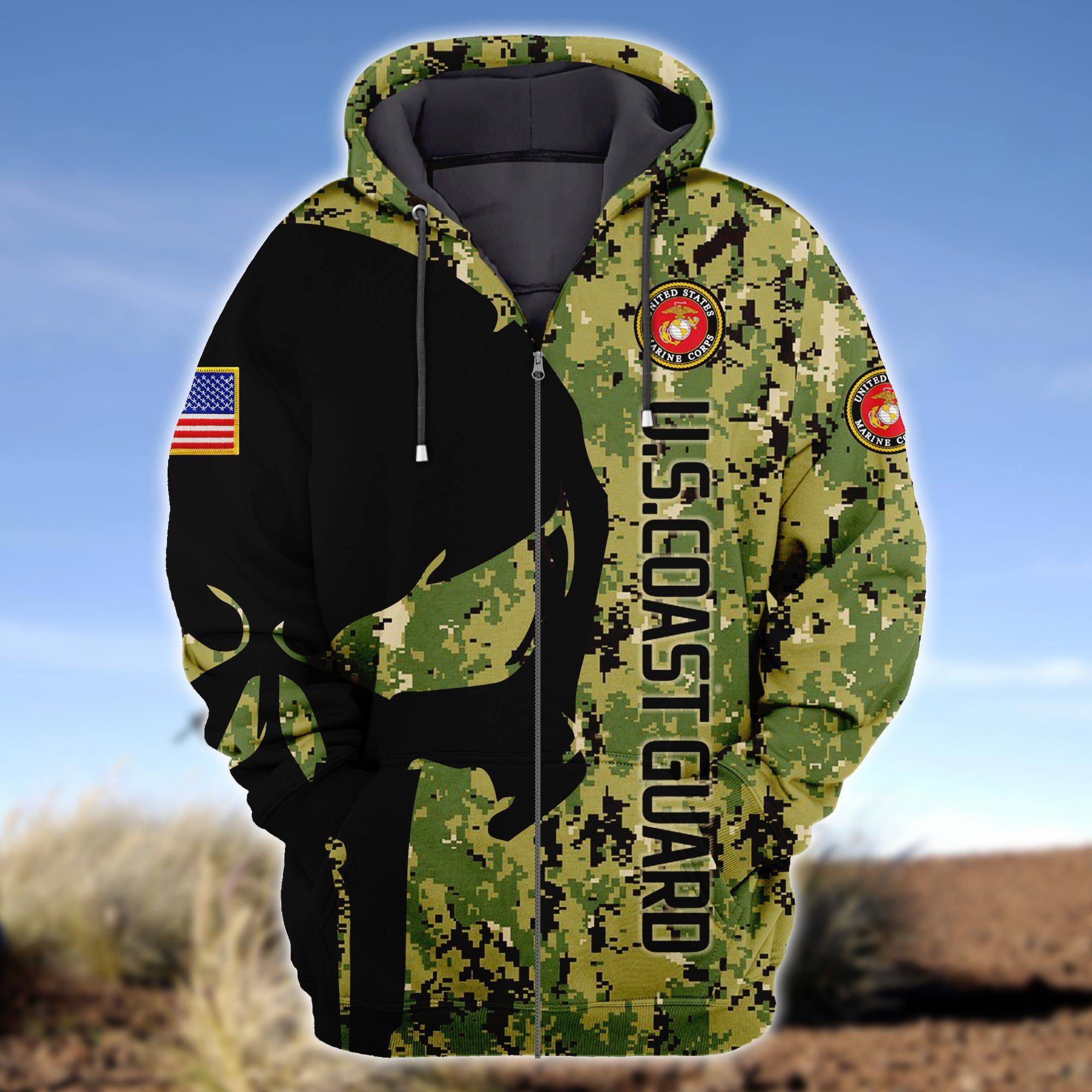 Premium Unique U.S Coast Guard Zip Hoodie Ultra Soft and Warm VXK130510MT