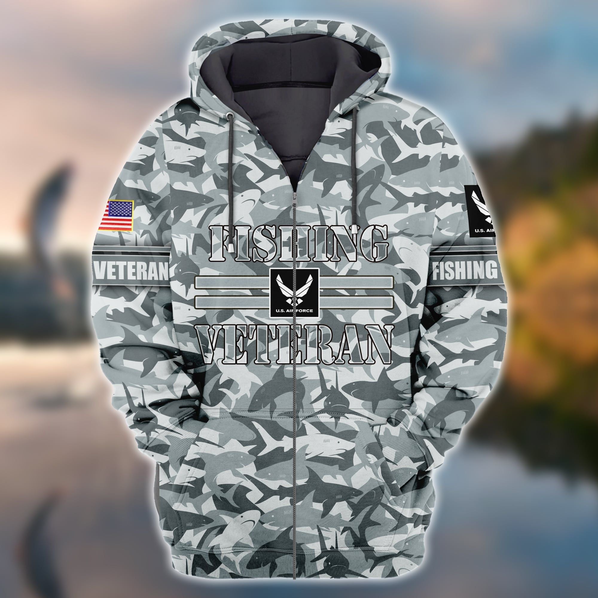 Premium Unique Fishing Veteran Zip Hoodie For You VDT130506
