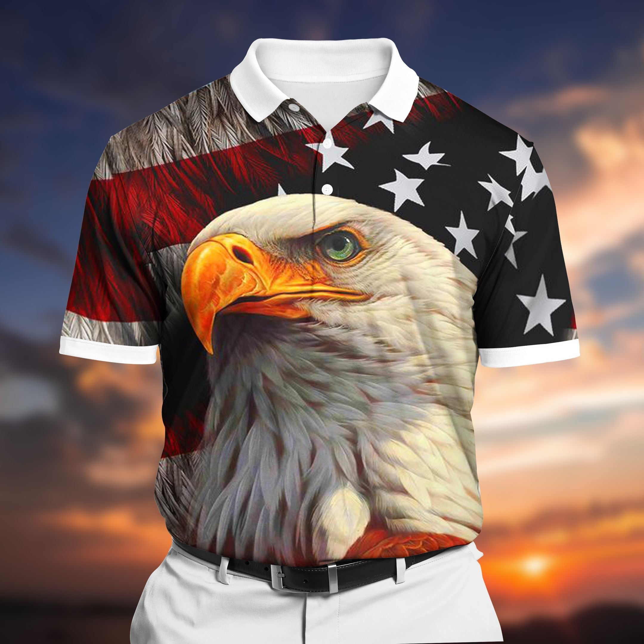 Premium Patriotic 3D Polo All Over Printed DDD290511MT