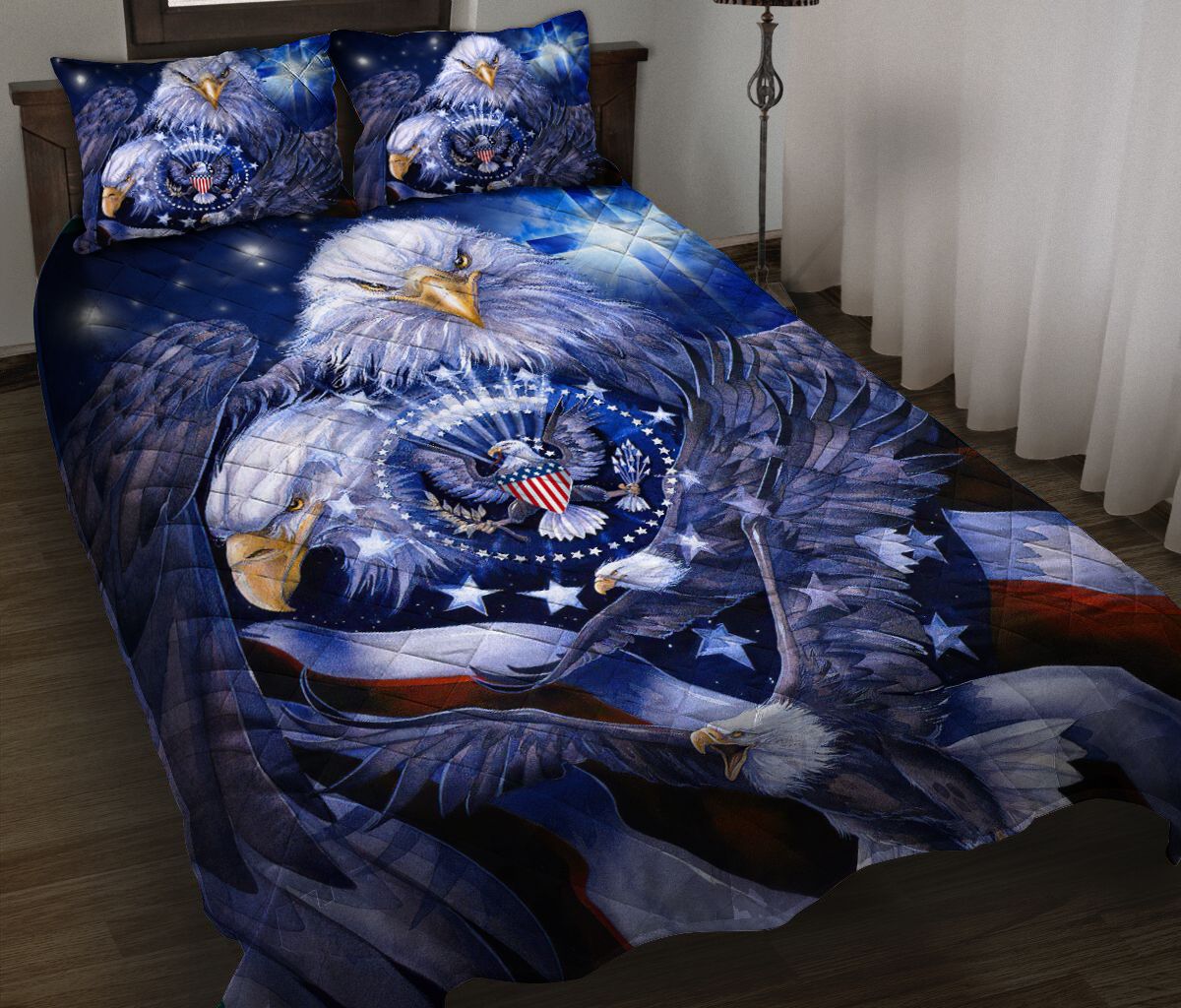 Premium Unique Eagle Quilt Bedding Set Ultra Soft DDD120603MT