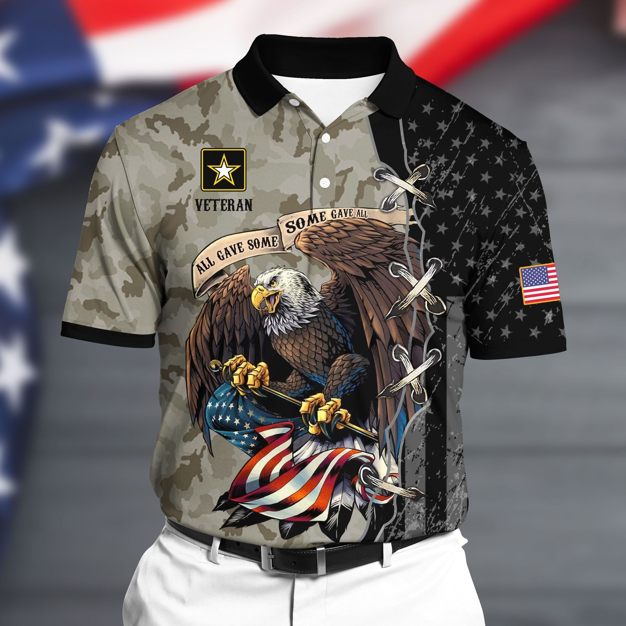 Premium U.S Army 3 Polo All Over Printed NDT070818XX