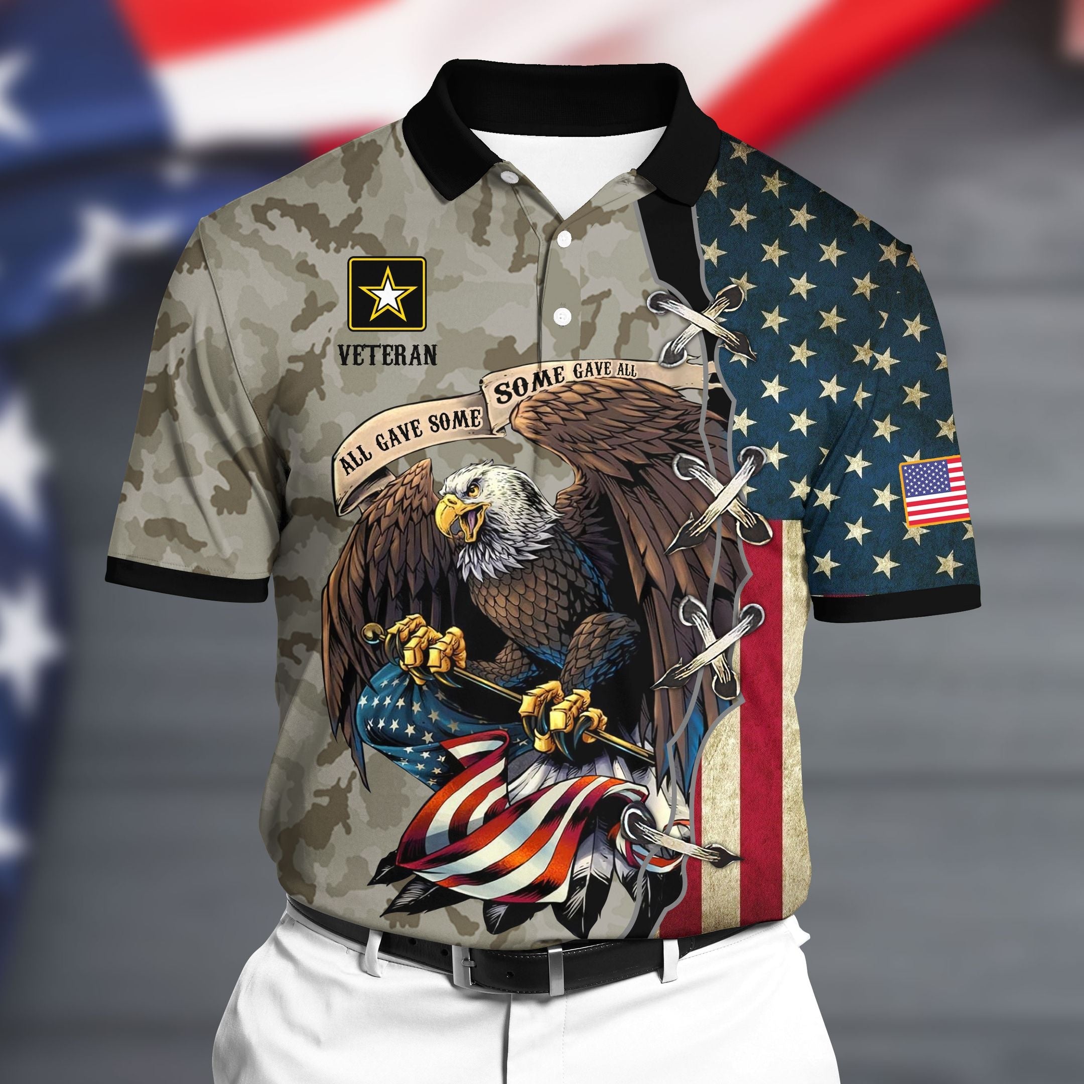 Premium U.S Army 3 Polo All Over Printed NDT070805XX