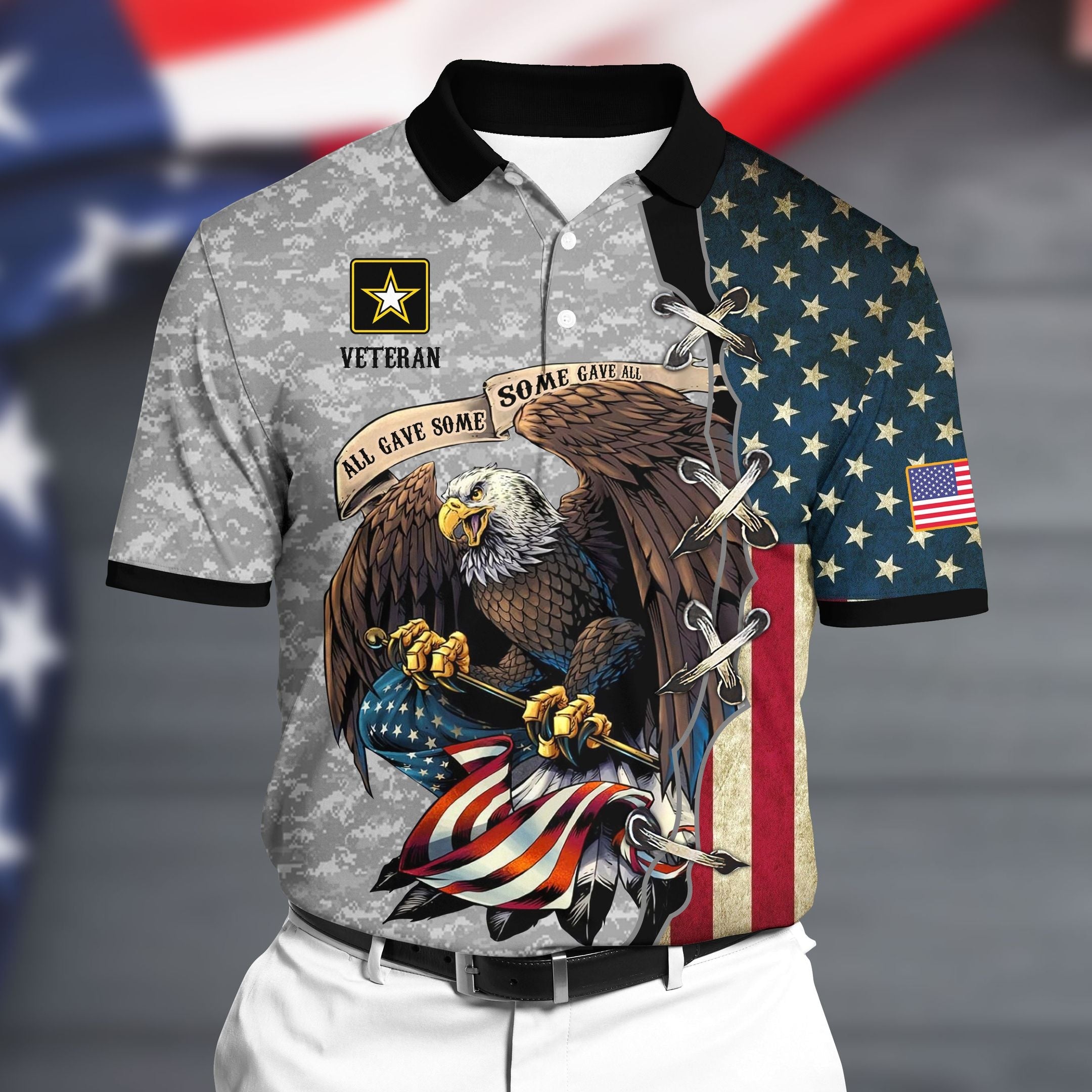 Premium U.S Army 4 Polo All Over Printed NDT070804XX