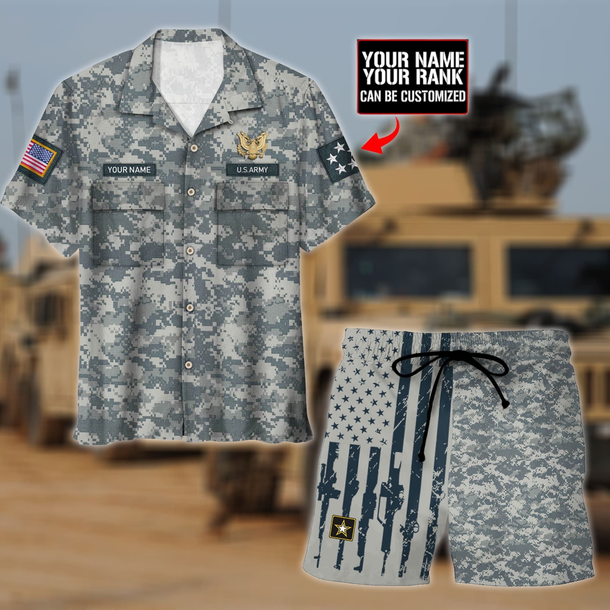 Premium Unique U.S Army 4 Hawaii Set Ultra Soft NDT090793XX