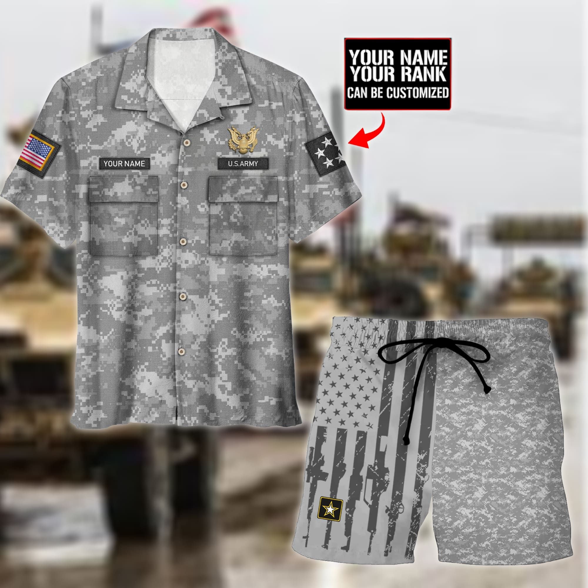 Premium Unique U.S Army 3 Hawaii Set Ultra Soft NDT090794XX