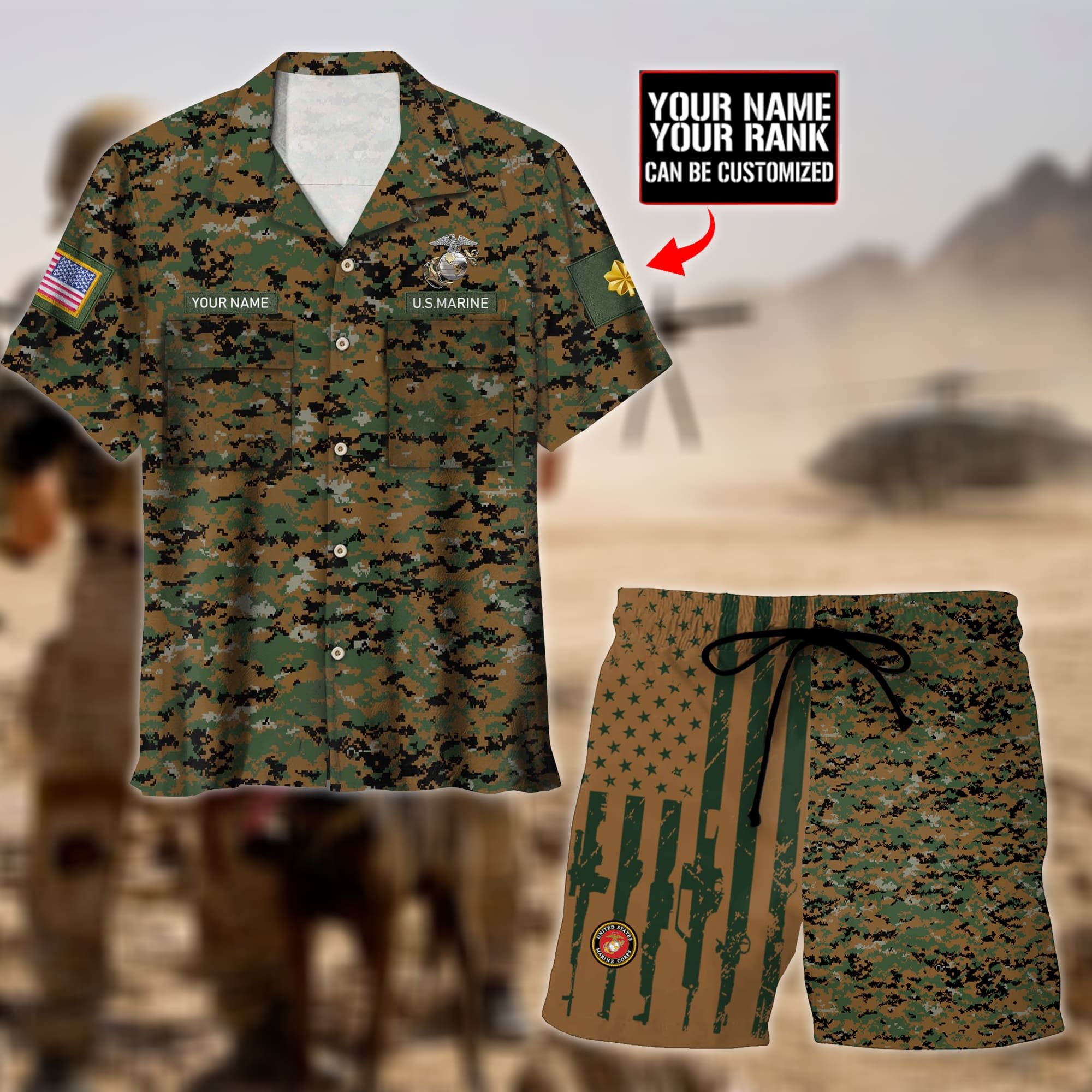 Premium Unique U.S Marine Hawaii Set Ultra Soft NDT090799XX