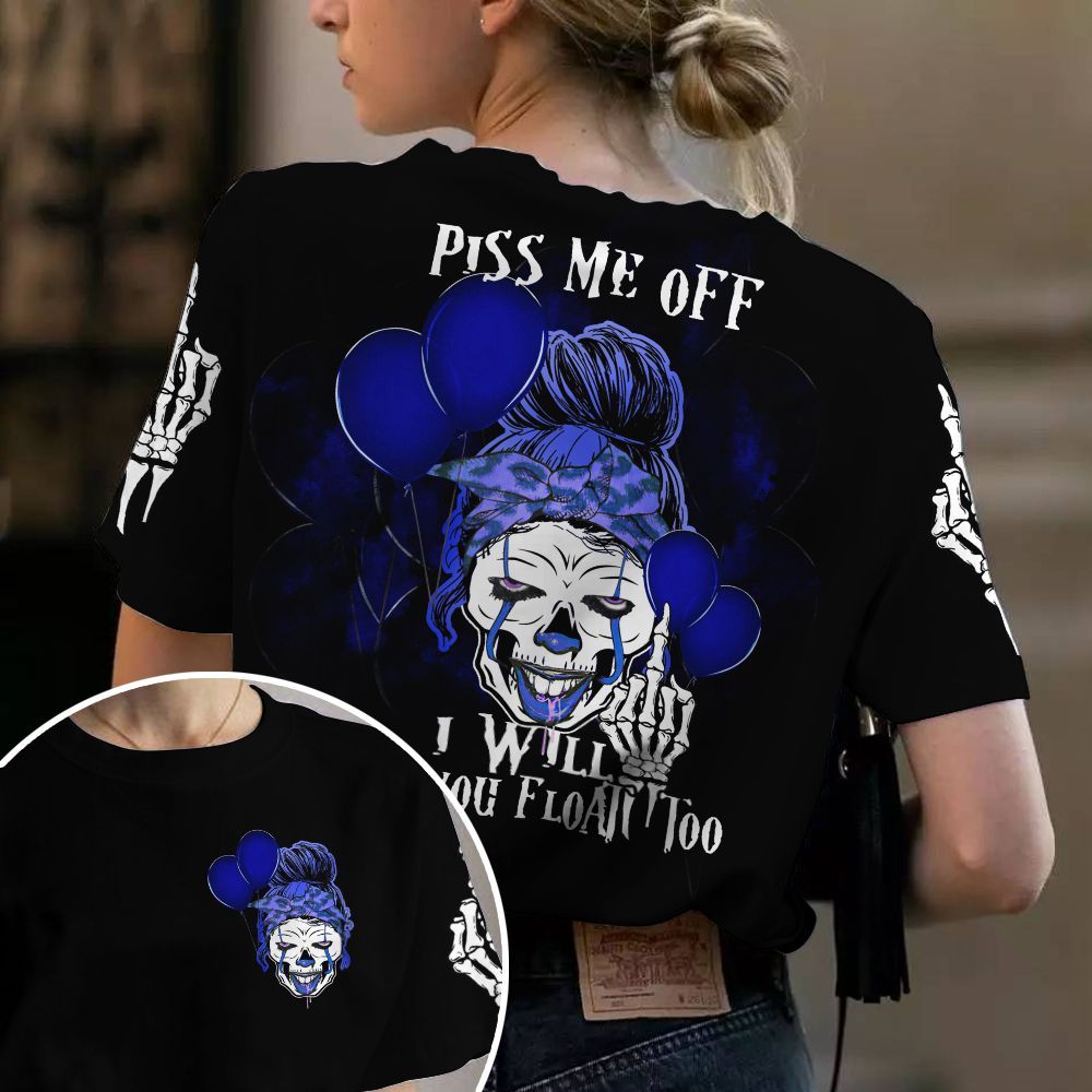 Unique Multicolor Piss Me Off Skull T-Shirt TVN070902