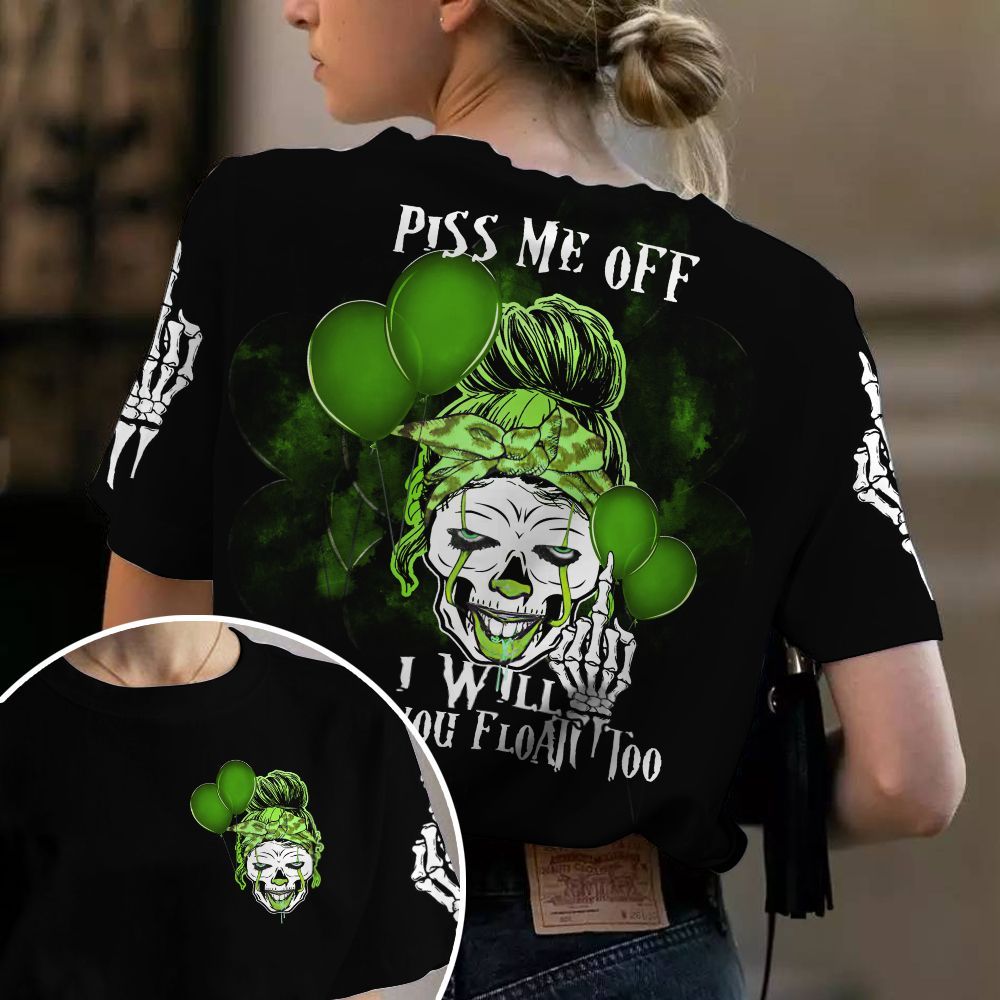 Unique Multicolor Piss Me Off Skull T-Shirt TVN070902