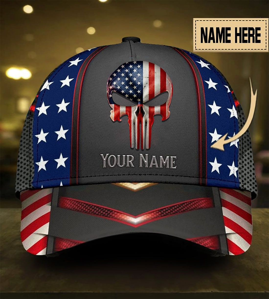 Unique Multicolor American Skull Cap PVC060901