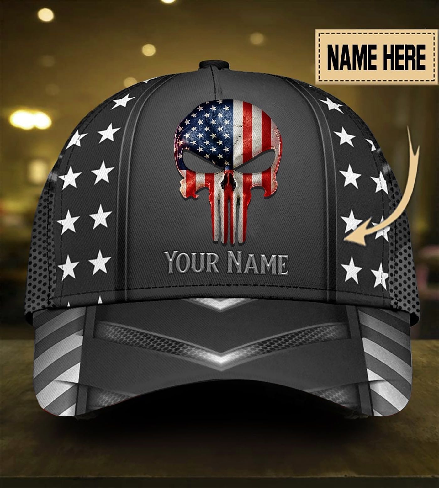 Unique Multicolor American Skull Cap PVC060901