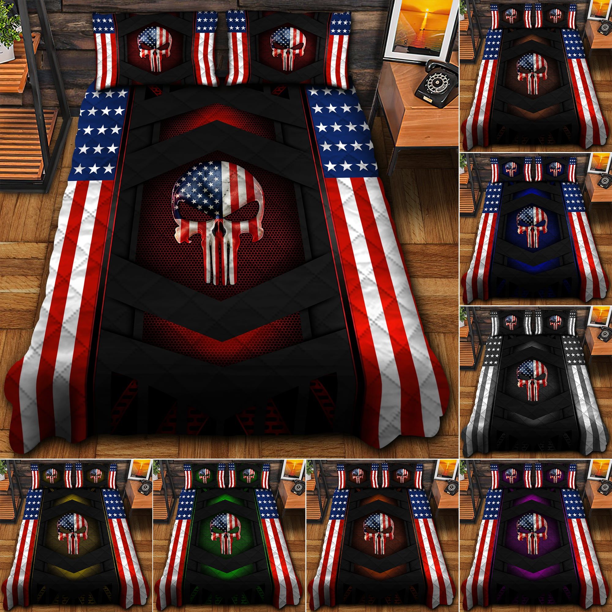 American Skull Bedding Set TVN090901