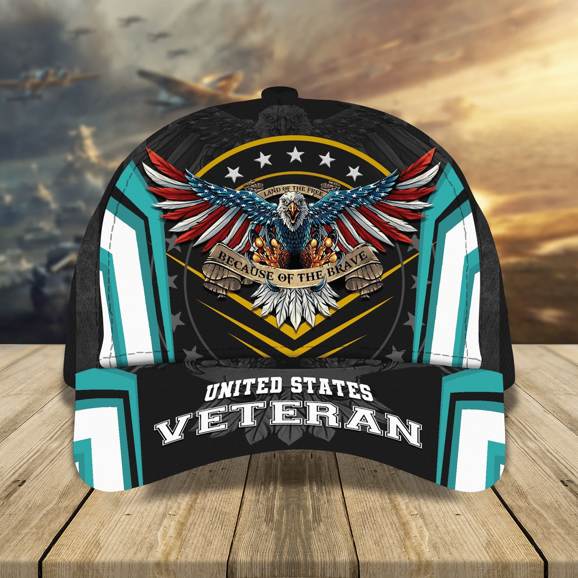 Land Of The Free Because Of The Brave Personalised Classic 3D Cap