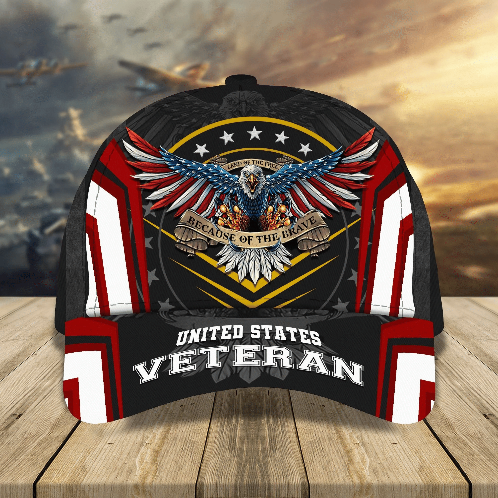 Land Of The Free Because Of The Brave Personalised Classic 3D Cap