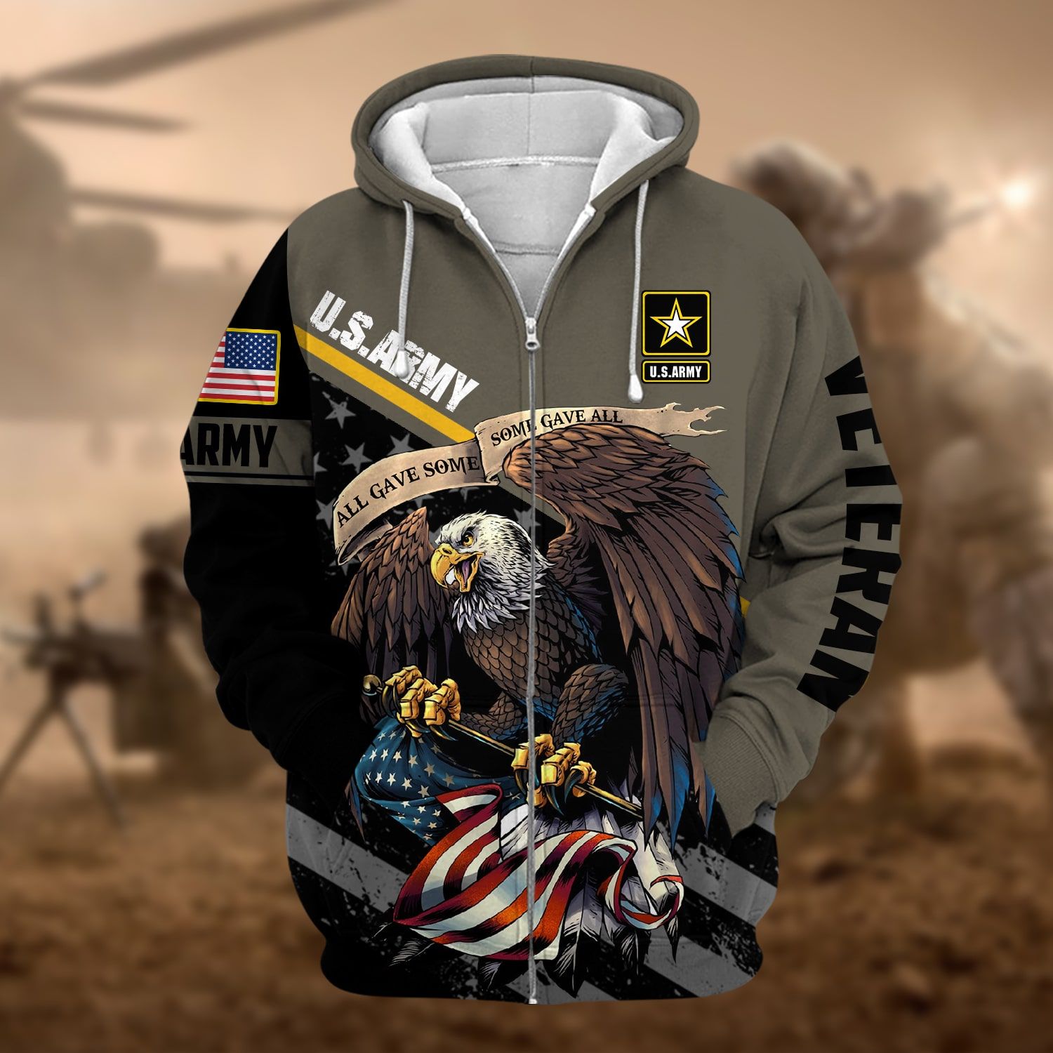 Premium American Veteran Zip Hoodie NVT161003