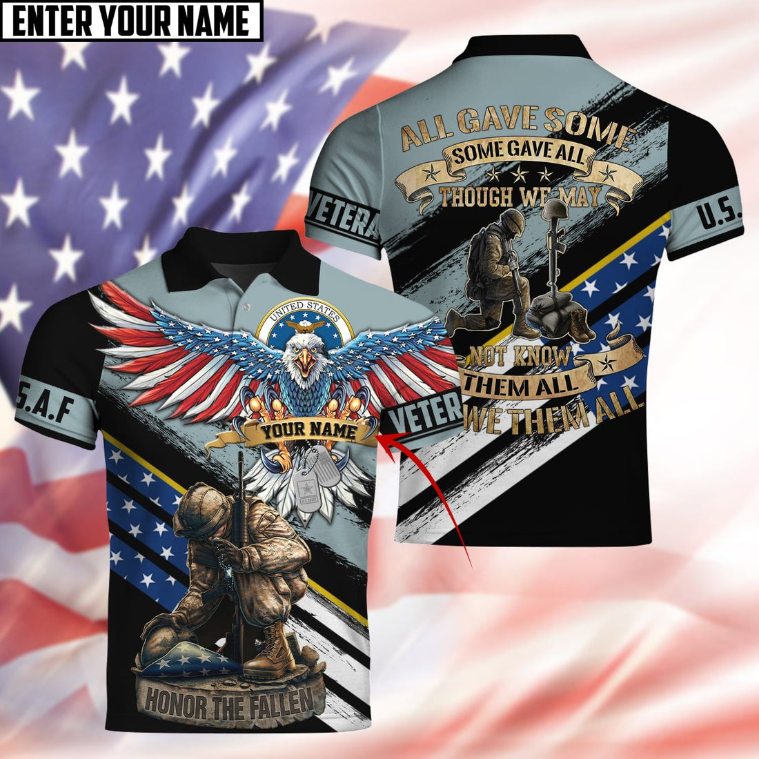 All Gave Some Some Gave All Polo Shirt PVC121004