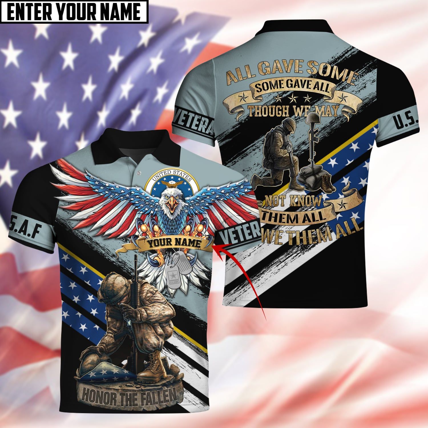 All Gave Some Some Gave All Polo Shirt PVC121004