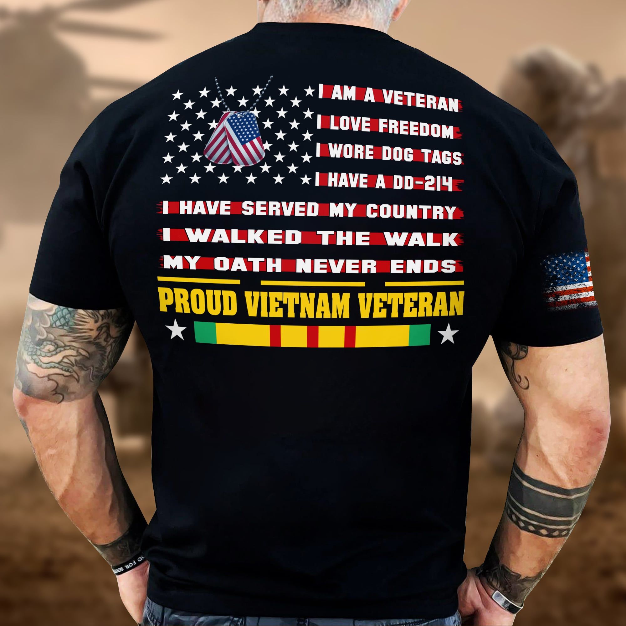 Premium I Am a VietNam Veteran Set Flag PVC231001