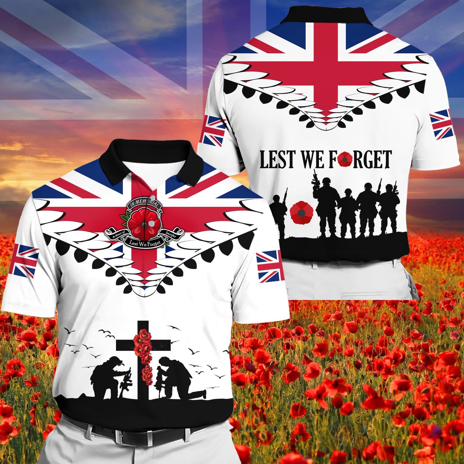 Premium Lest We Forget Polo Shirt TVN261001