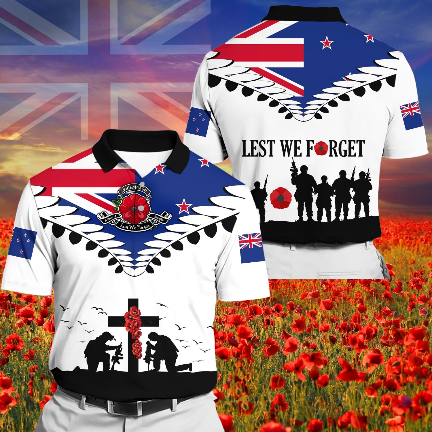 Premium Lest We Forget Polo Shirt TVN261001