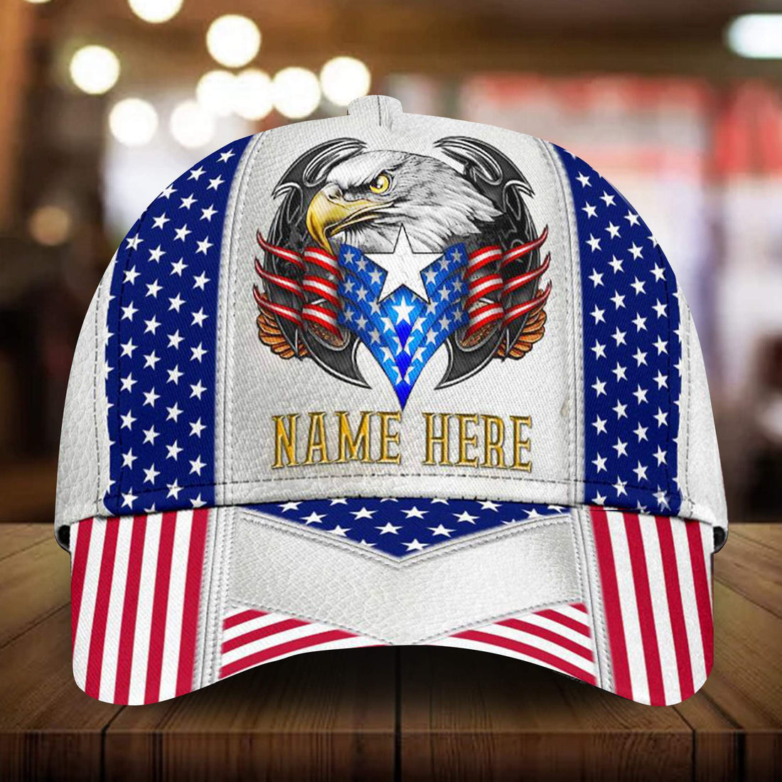 Premium Eagle Patriotic Cap U.S Flag Personalized | Brosvet