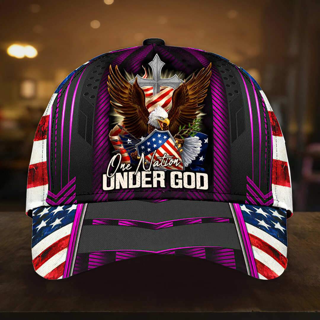 Patriotic Eagle Jesus - One Nation Under God Cap 3D | Brosvet