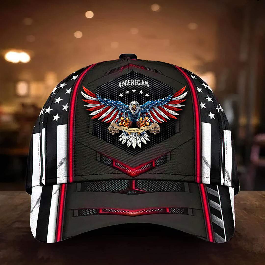 America Pride Patriotic Eagle Cap 3D | Brosvet
