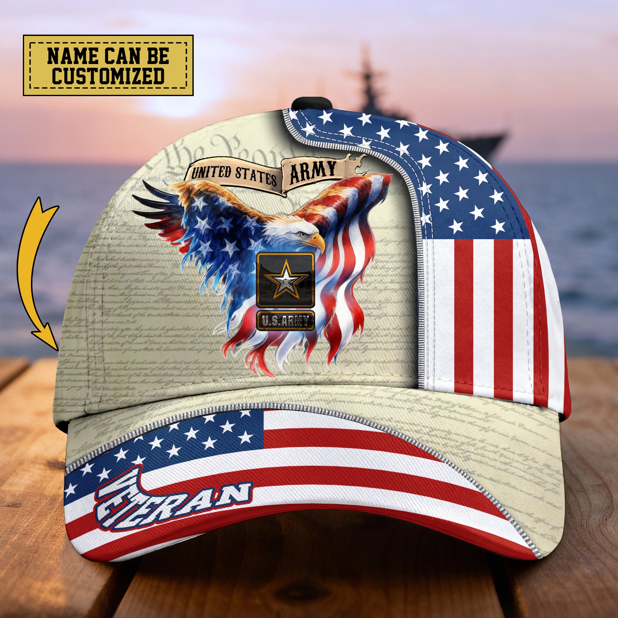 Custom Name Veterans Baseball Hat Men’s Cap Great Gift for Veterans Day Memorial Day CAP2110202501