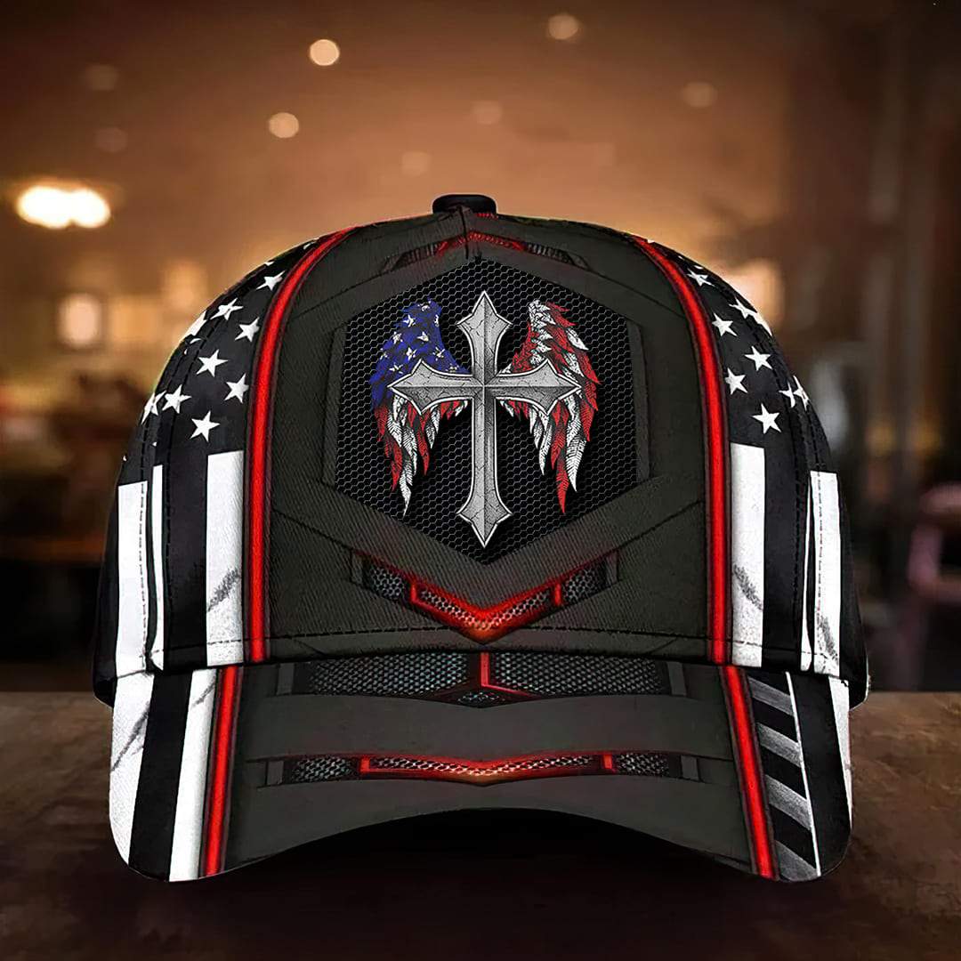 Patriotic Wings Cross Cap 3D | Brosvet
