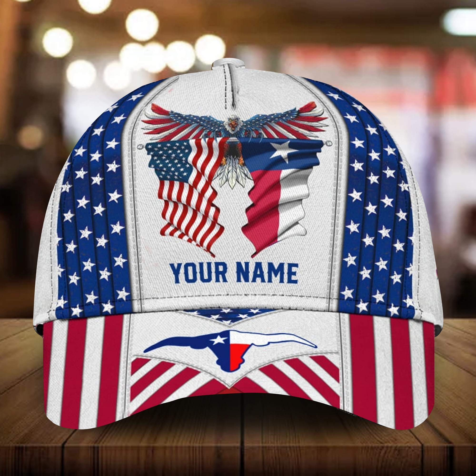 Premium Eagle Patriotic Cap U.S Flag Personalized | Brosvet