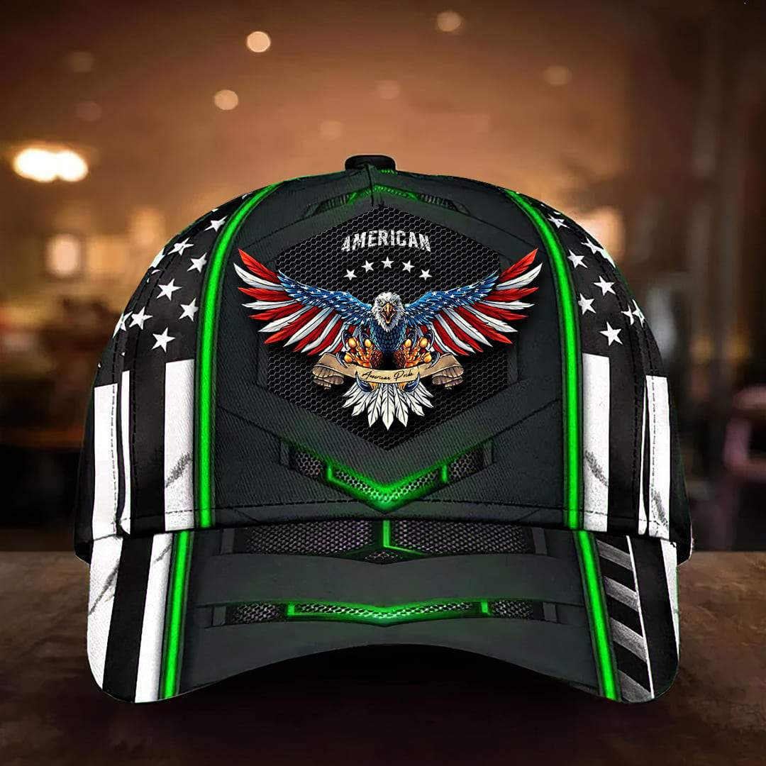 America Pride Patriotic Eagle Cap 3D | Brosvet