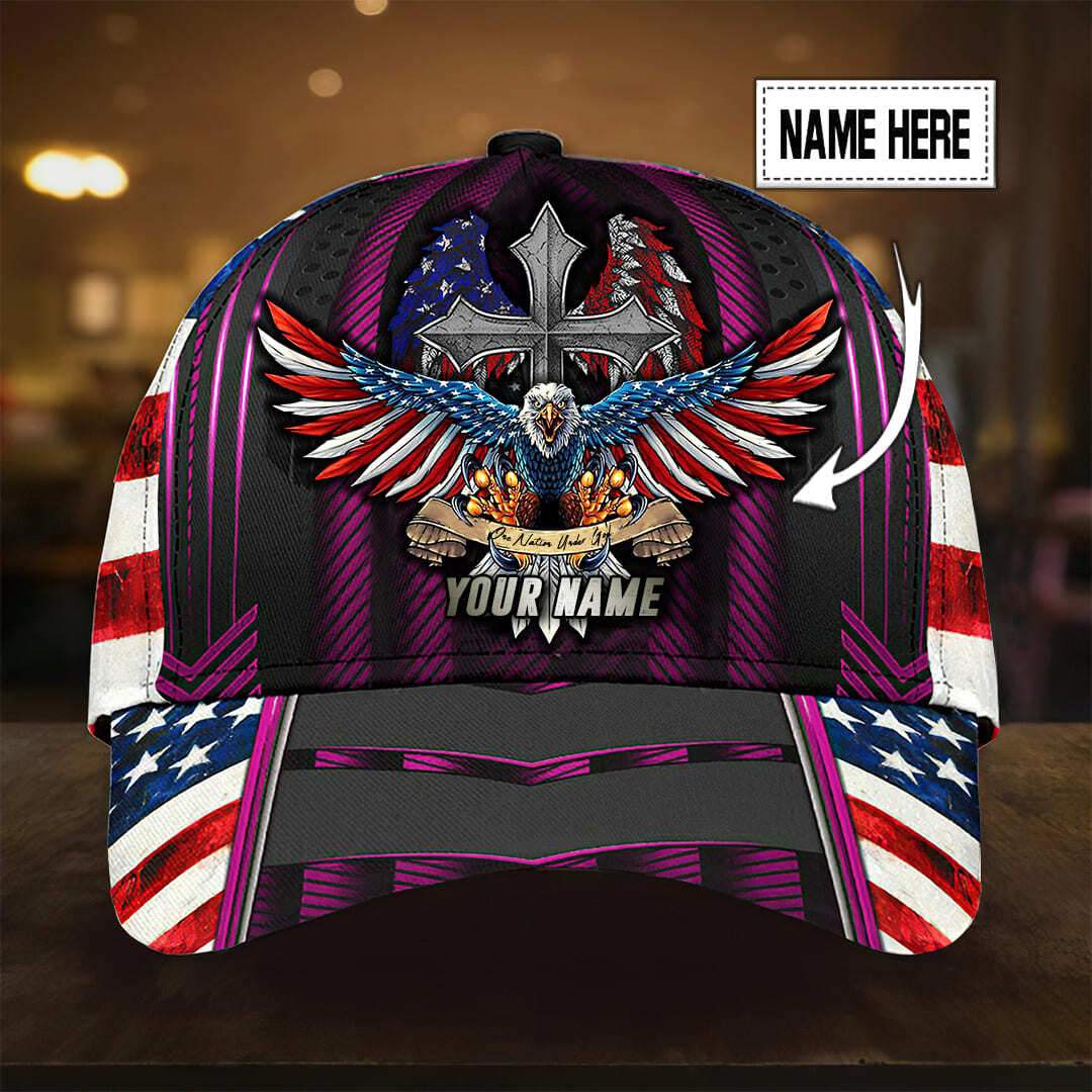 Patriotic Eagle Personalised Name Cap 3D | Brosvet