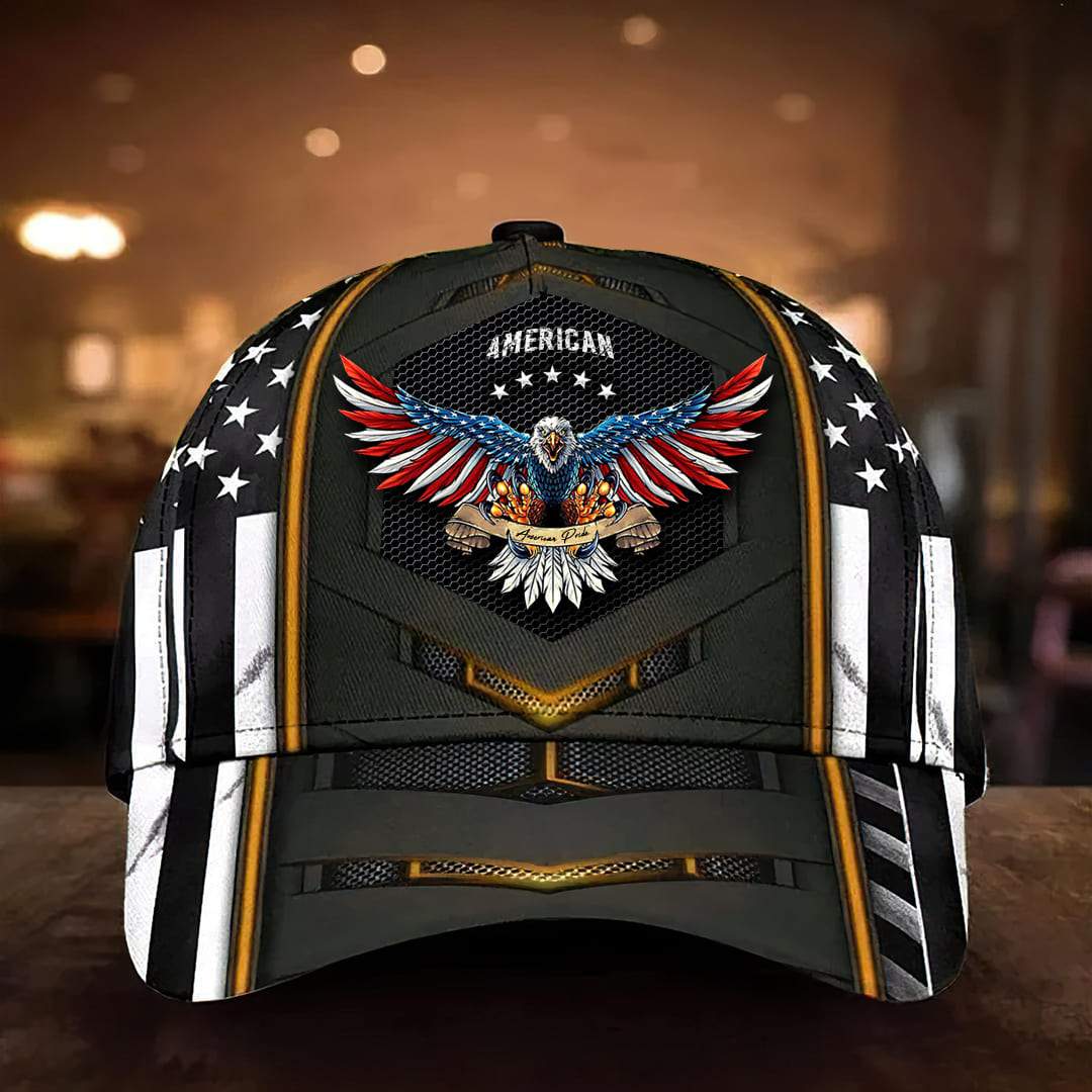 America Pride Patriotic Eagle Cap 3D | Brosvet
