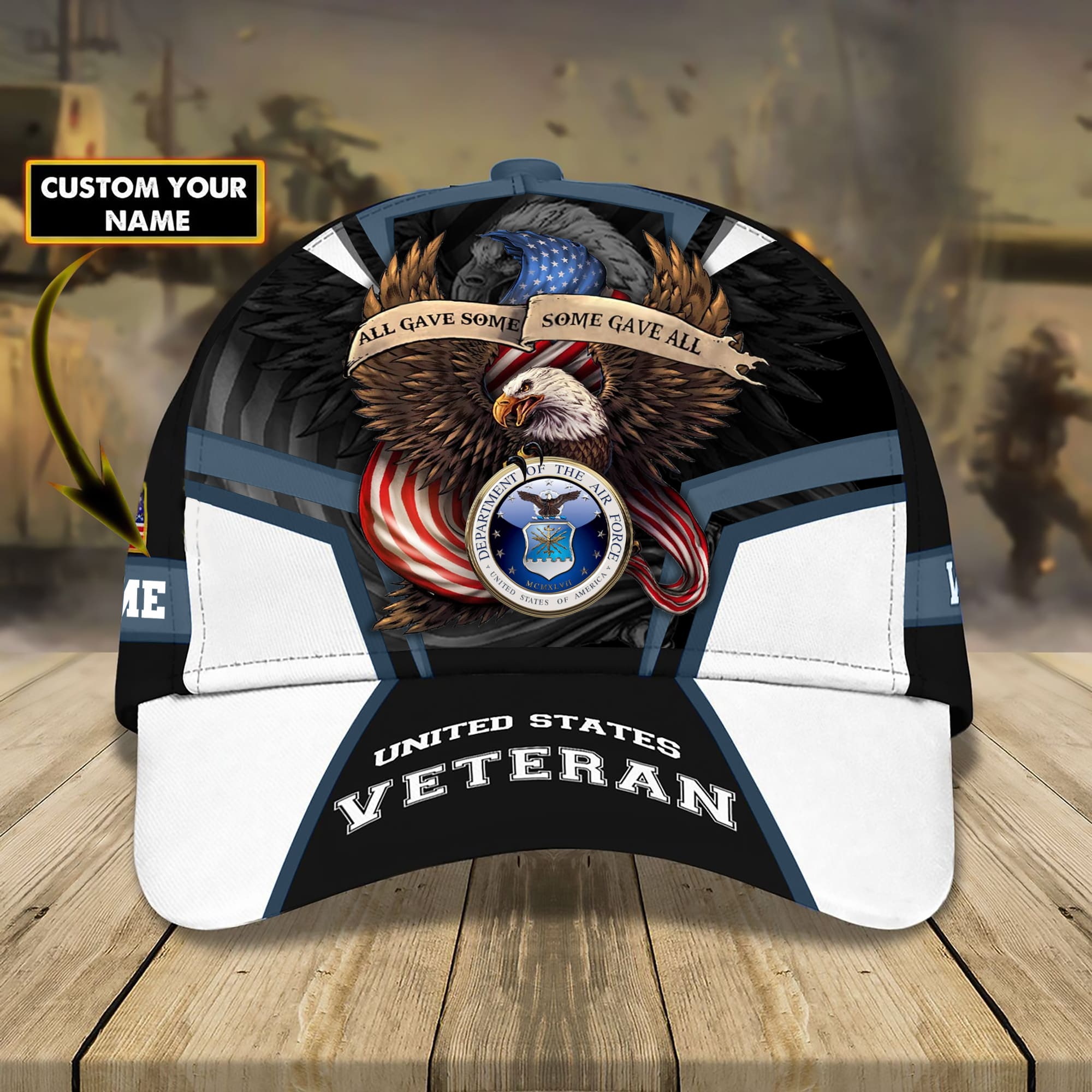 All Gave Some, Some Gave All US Military Hats Personalized | Brosvet