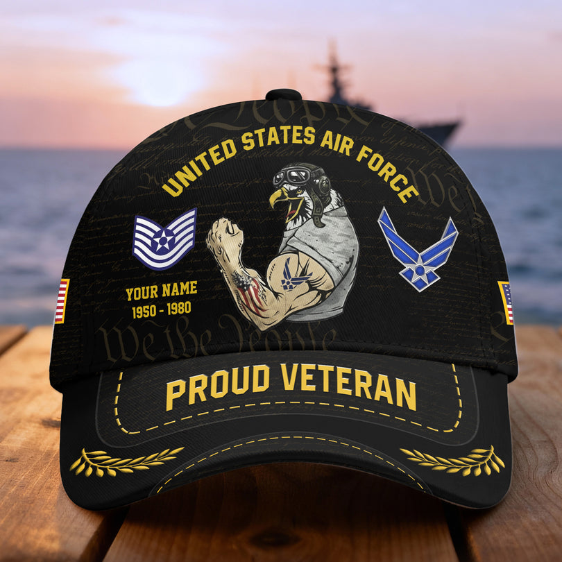 Custom Name Veterans Baseball Hat, Men's Cap, Personalized Men Cap, Gift Idea for Veterans Day, Memorial Day CAP0910202502