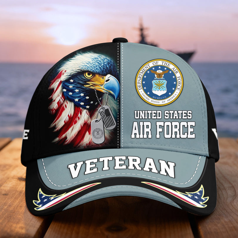 Custom Name Veterans Baseball Hat Personalized Men’s Cap Great Gift for Veterans Day Memorial Day CAP0910202504