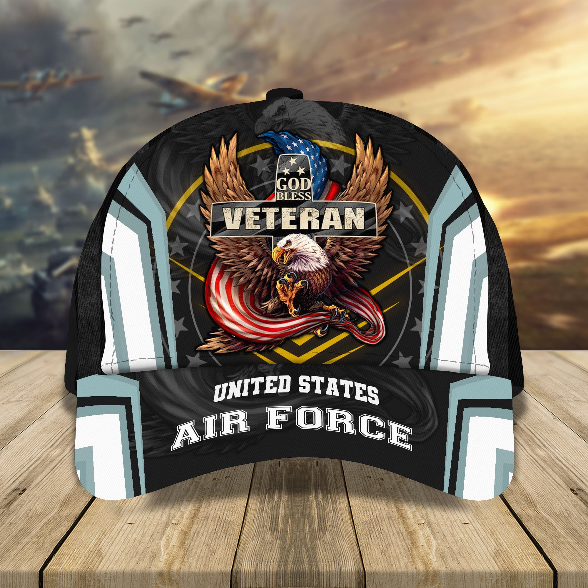 God Bless Veteran US Military Classis Cap 3D | Brosvet